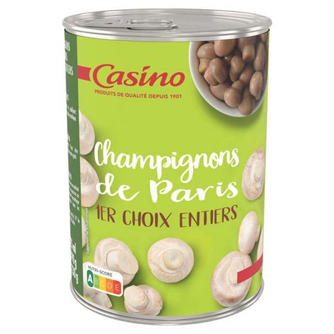 CHAMPIGNON DE PARIS 1ER CHOIX ENTIERS  CASINO 400G