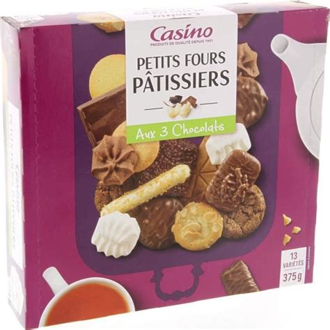 LES PETITS FOURS PATISSIERS AUX 3 CHOCOLATS CASINO