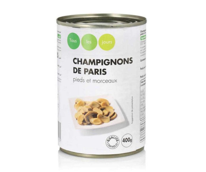 CHAMPIGNONS DE PARIS PIEDS ET MORCEAUX TLJ 400G