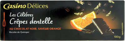 BISCUIT LES CELEBRES CREPES DENTELLE AU CHOCOLAT NOIR, AROME NATUREL D'ORANGE