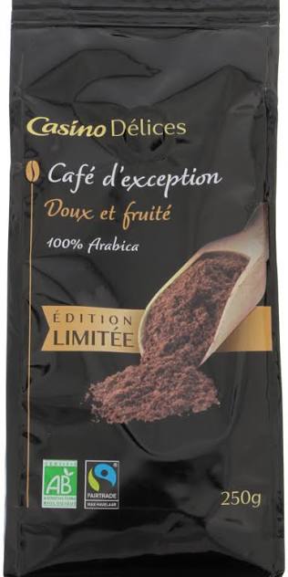 CAFE D'EXCEPTION DOUX ET FRUITE CASINO DELICES