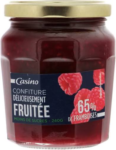 CONFITURE DELICIEUSEMENT FRUITEE MOINS DE SUCRE 240G