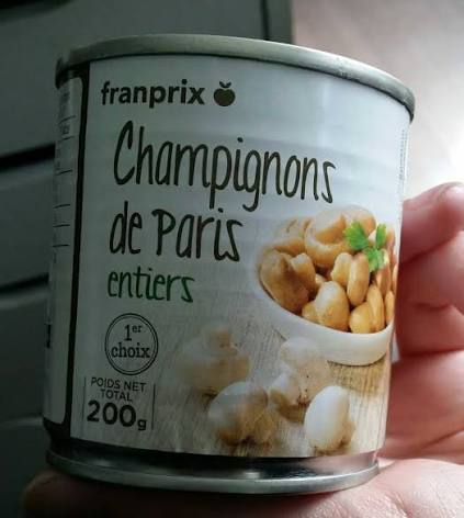 LES CHAMPIGNONS DE PARIS ENTIERS 1ER CHOIX FRANPRIX 400G