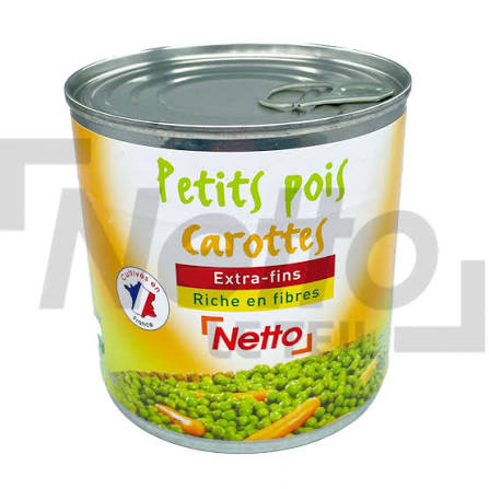 PETITS POIS CAROTTES EXTRA-FINS NETTO 265G