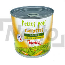PETITS POIS CAROTTES TRES FINS NETTO 265G