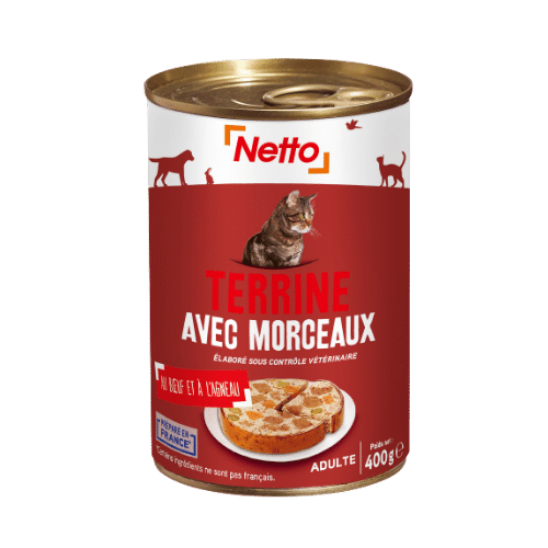 PATE NETTO RICHE EN BOEUF 1230G