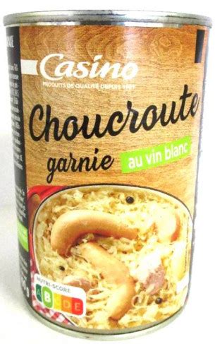 CHOUCROUTE GARNIE AU VIN BLC 800G CASINO