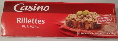 RILLETTES PUR PORC CASINO 78G