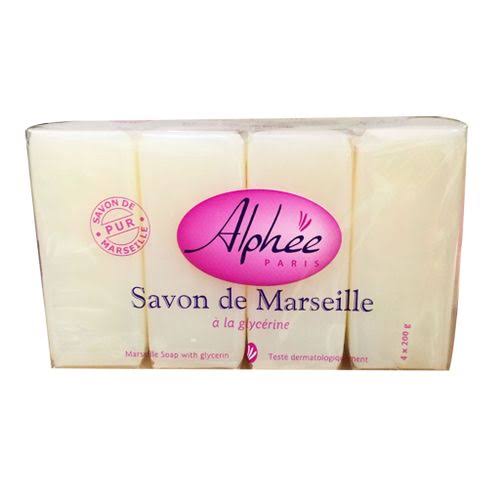 SAVON DE MARSEILLE ALPHEE PARIS A LA GLYCERINE 4 X 200G