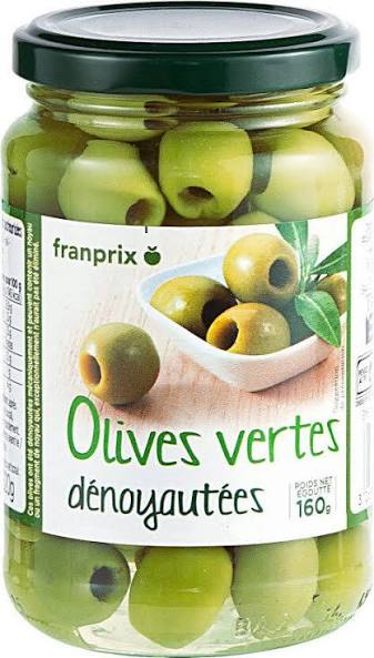 LES OLIVES DENOYAUTEES 160G FRANPRIX