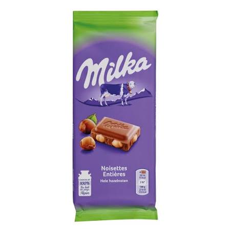 milka noisettes entiers 100g