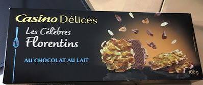 LES CELEBRES FLORENTINS AU CHOCOLAT AU LAIT 100G CASINO DELICES