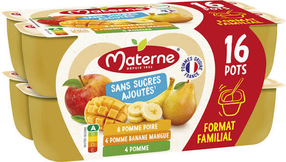 PUREE DE FRUITS SANS SUCRES AJOUTES