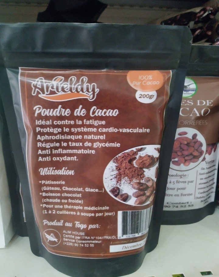 POUDRE DE CACAO PURE BIO ARIELDY 200G