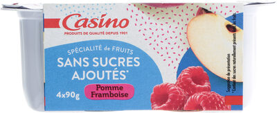 SANS SUCRE AJOUTES POMME FRAMBOISE CASINO