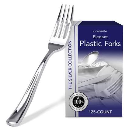 DISPOSABLE SILVER CUTLERY FOURCHETTE