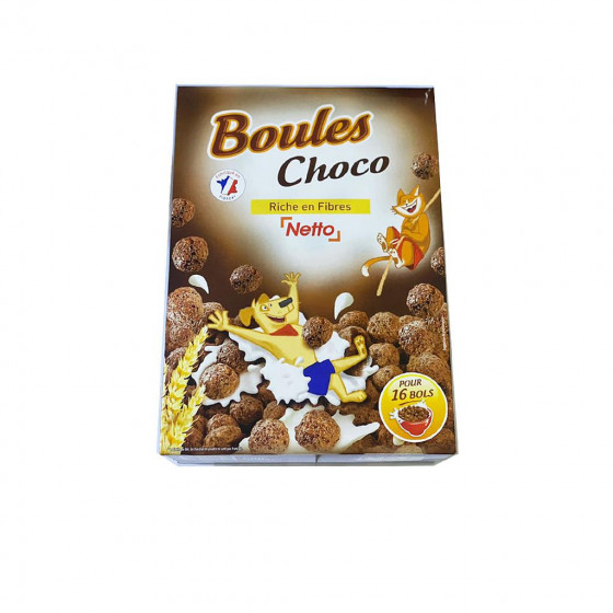 BOULES CHOCO  RICHE EN FIBRES NETTO 500G