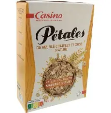 CASINO PETALES DE RIZ;BLE COMPLET ET ORGE NATURE 600G