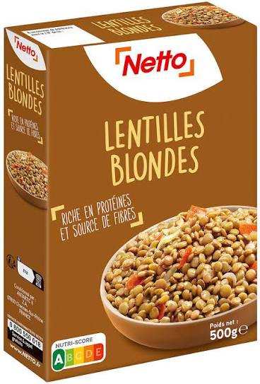 LENTILLES BLONDES NETTO 500G