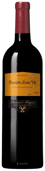 ROUGE BERNARD MAGREZ PASSION D'UNE VIE/COTE DE ROUSSILLONS VILLAGE