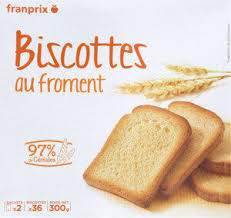 BISCOTTES AU FROMENT 97% DE CEREALES 300G