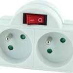 ADAPTATEUR AVEC INTERRUPTEUR 2 PRISES