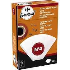 FILTRES A CAFE BLANCS X 80 N°4