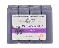 SAVON DE MARSEILLE A LAVANDE 4 X 100G