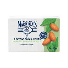 LE PETIT MARSEILLAIS SURGRAS  A HUILE D'AMANDE 2 X 100G
