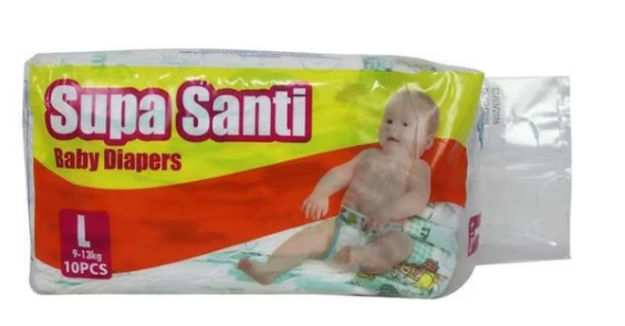 SUPA SANTI BABY DIAPERS L 10PCS