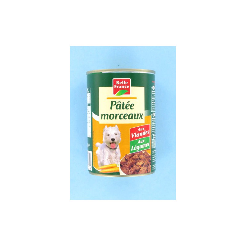 PATEE AVEC MORCEAUX BOEUF ET LEGUMES 400G BF
