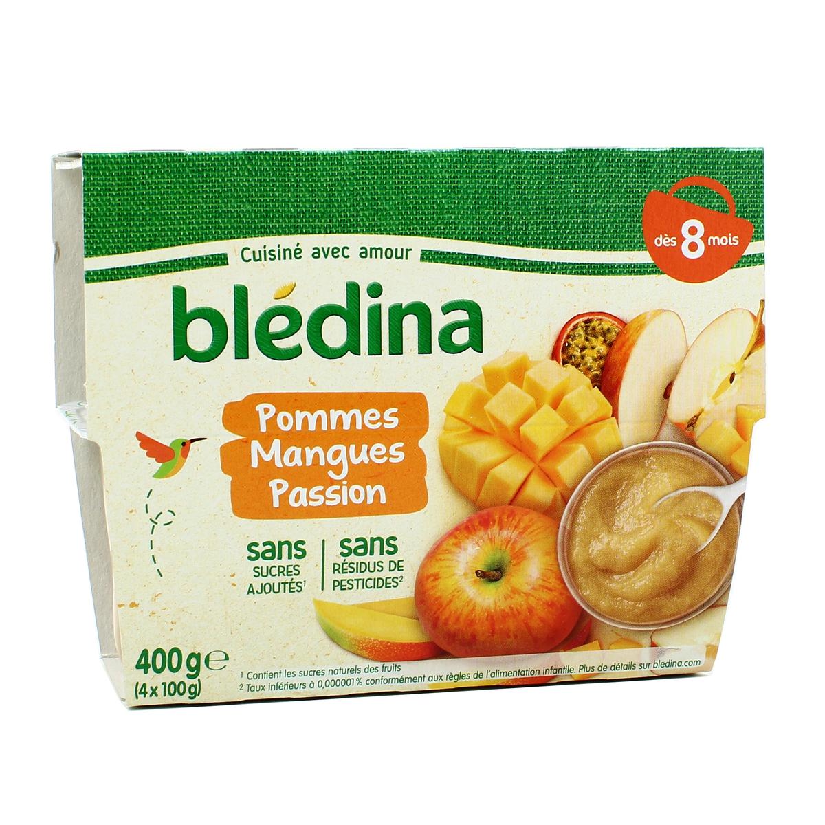 BLEDINA POMMES MANGUES PASSION 4*100G