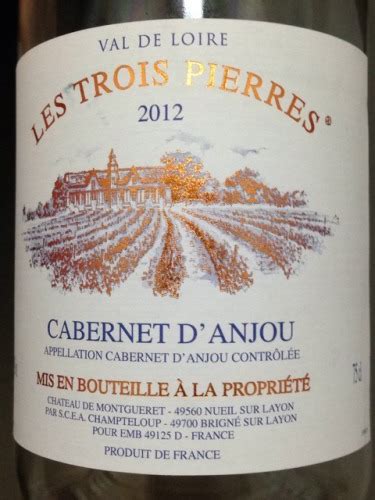VAL DE LOIRE LES TROIS PIERRES ROSE CABERNET D'ANJOU