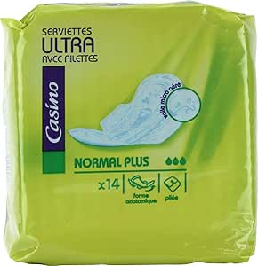 SERVIETTES ULTRA AVEC AILETTES NORMAL +X14 CASINO