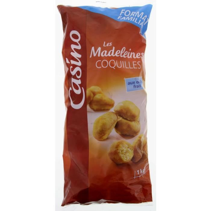 CASINO MADELEINES COQUILLES AUX OEUFS FRAIS 500G