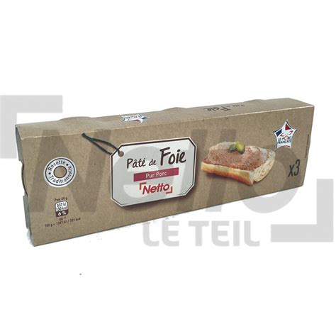 NETTO PATE DE FOIE PUR PORC 3*80G