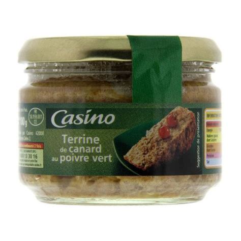 TERRINE DE CANARD AU POIVRE VERT CASINO  180G