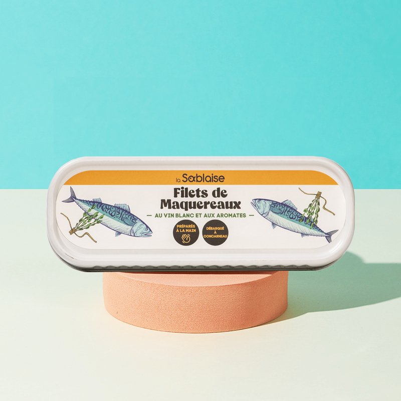 FILETS DE MAQUEREAUX MARINES AU VIN BLANC ET AUX AROMATES 176G
