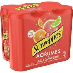 SCHWEPPES AGRUMES AUX SAVEURS 6*33CL