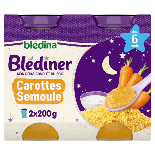 BLEDINA BLEDINER CAROTTES SEMOULE 2*200G