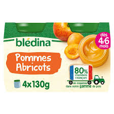 BLEDINA POMMES ABRICOTS 130G 4-6 MOIS