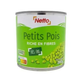 NETTO PETITS POIS RICHE EN FIBRE 280G