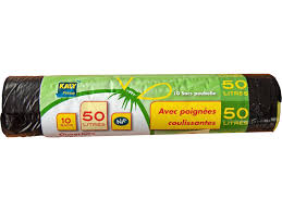 10SACS POUBELLE 50L