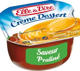 ELLE ET VIRE CREME DESERT 125G SAVEUR PRALINE
