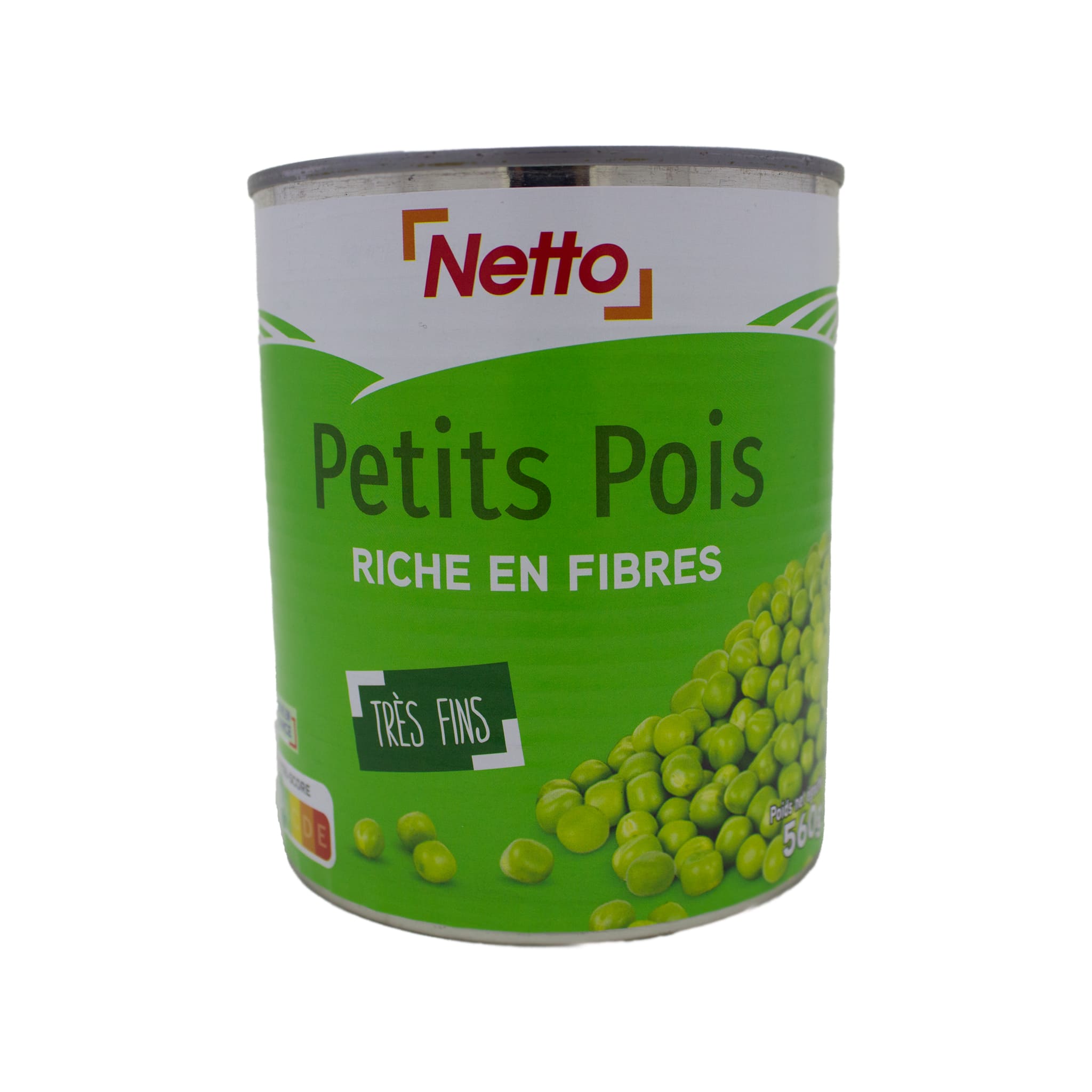 NETTO PETITS POIS RICHE EN FIBRES TRES FINS 560G