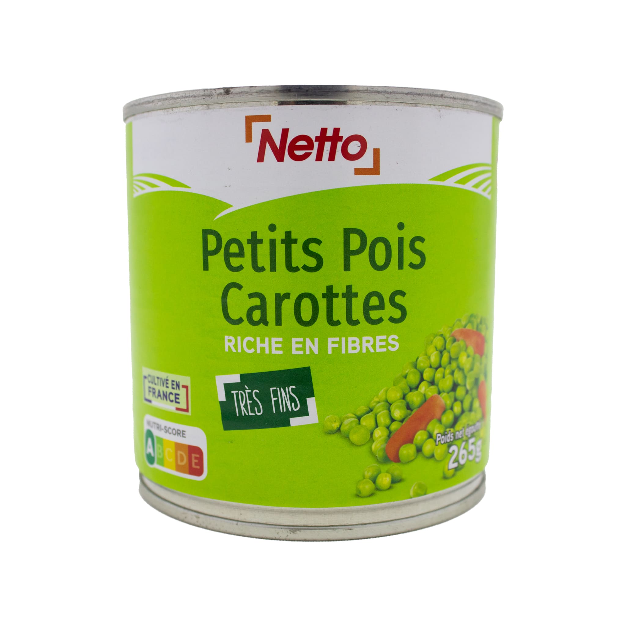 NETTO PETITS POIS CAROTTES RICHE EN FIBRES 530G