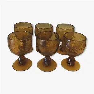AMBER 6/STEMWARE VERRES A PIED