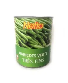 NETTO HARICOTS VERTS TRES FINS 800G