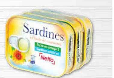 SARDINES A L'HUILE DE TOURNESOL NETTO 69G
