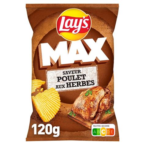 LAY'S MAX SAVEUR POULET AUX HERBES 120G